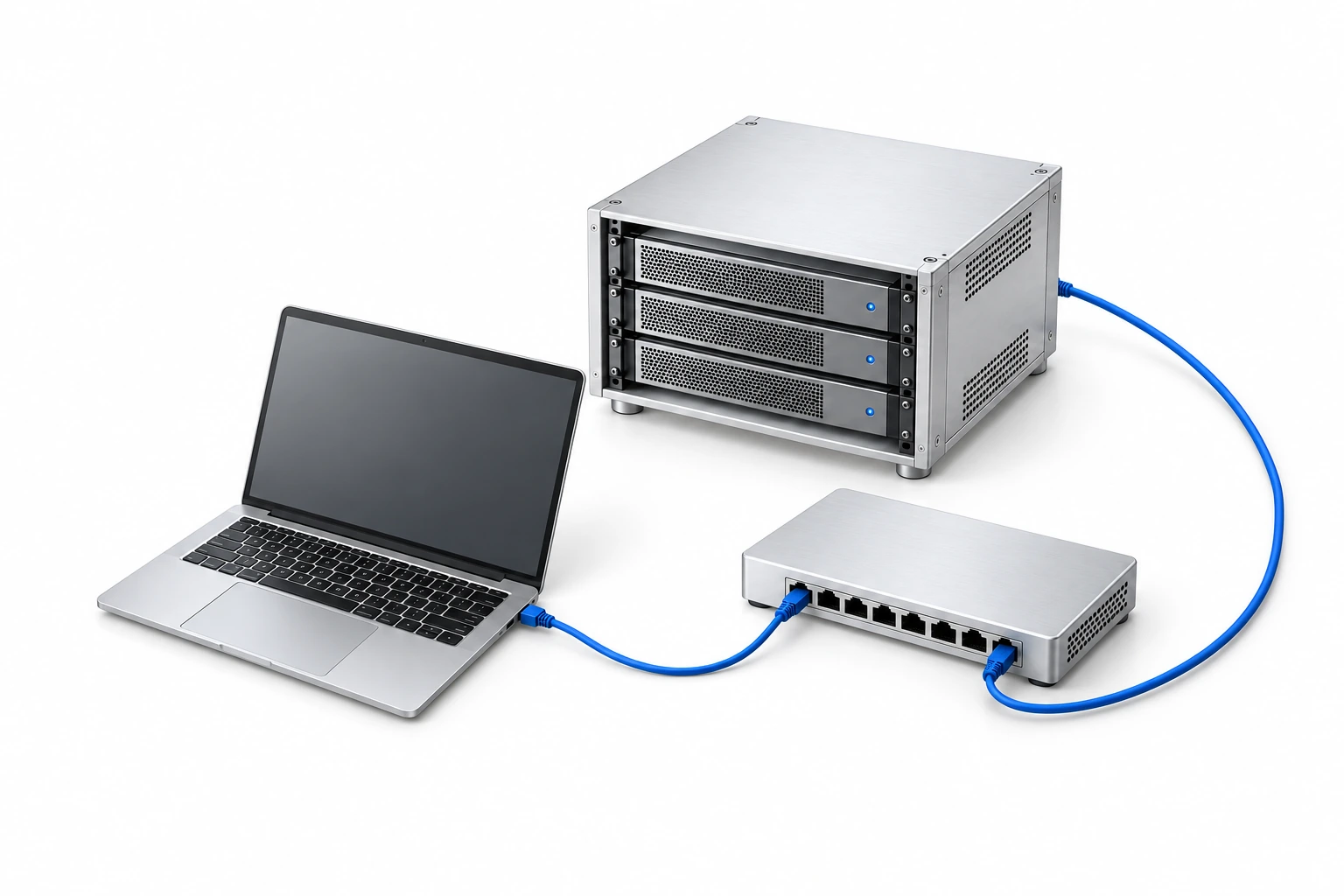 Illustration zusammenhängender IT-Systeme